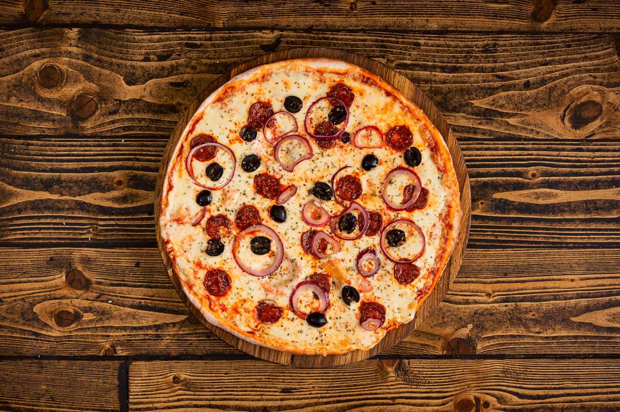 Chorizo pizza at Late Night Munchies Riga
